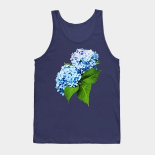 Hydrangeas - Blue Hydrangea Profile Tank Top